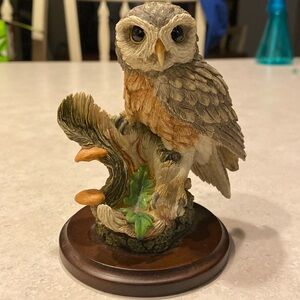 Country Artists for the discerning 4 inch owl figure “little owl in tree hollow”